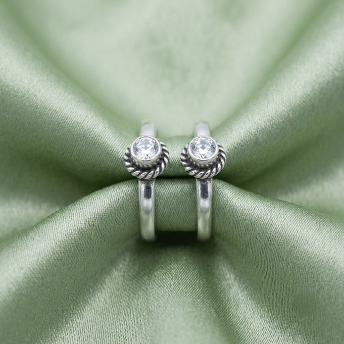 Crystal Twist Toe Ring