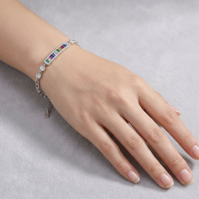 Rainbow Baguette Bracelet