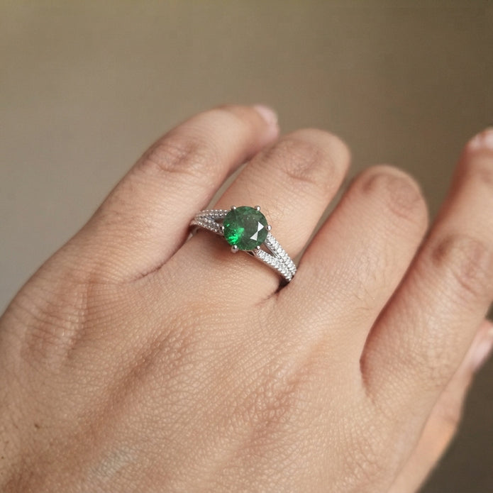 Emerald Spark Ring