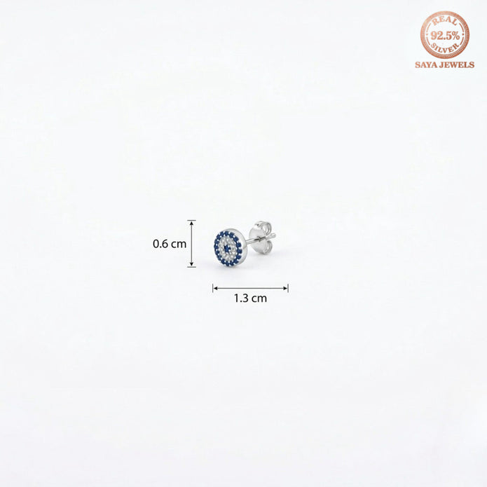 Sparkling Evil Eye Pendant & Studs (Medium)