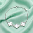 Pearl Triple Clover Bracelet