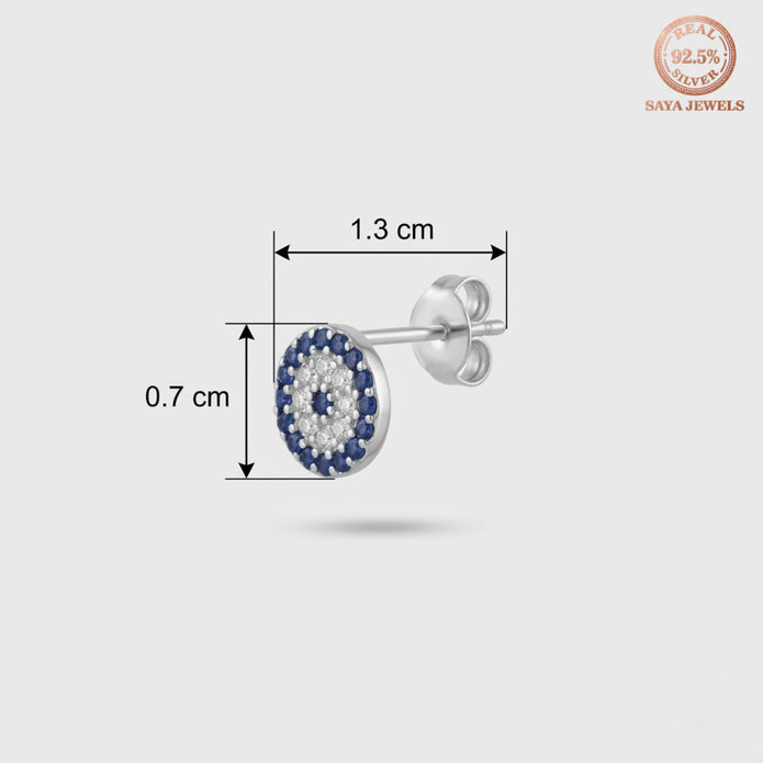 Sparkling Evil Eye Pendant & Studs (Small)