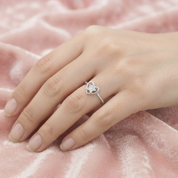 Starlit Heart Ring