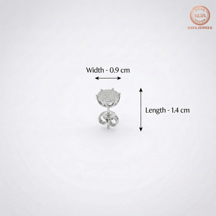 Cluster Round Stud Earrings