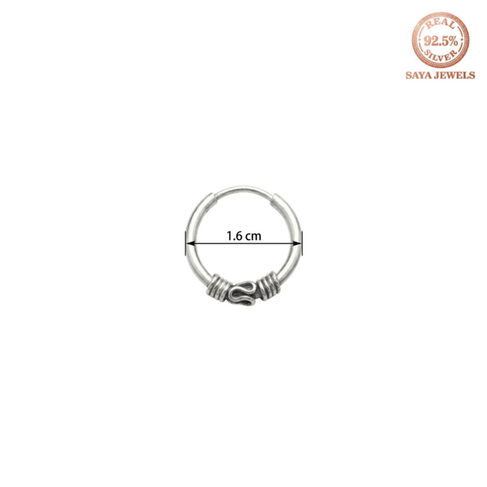 Oxidised Bali Hoops