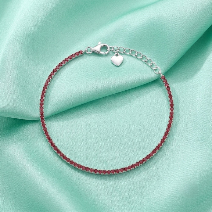 Crimson Tennis Bracelet