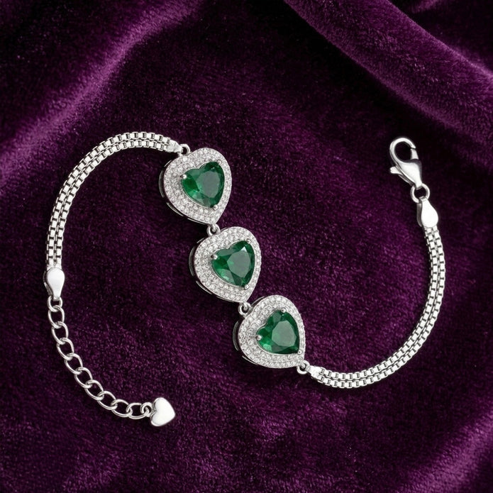 Emerald Heart Bracelet