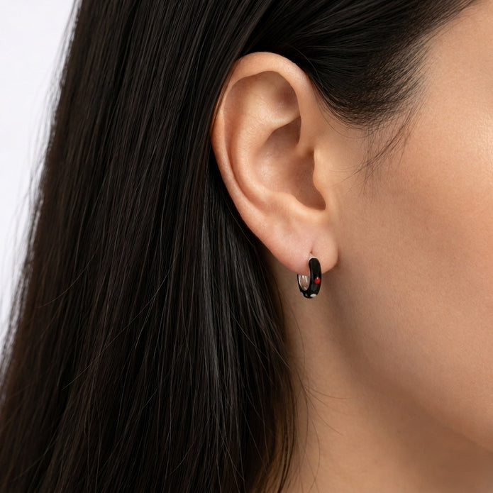 Midnight Bloom Hoops