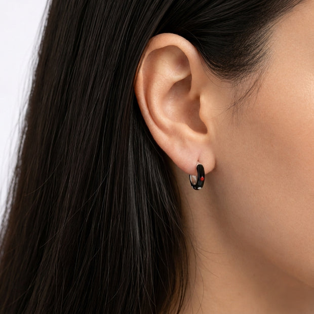 Midnight Bloom Hoops