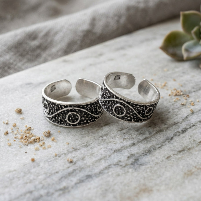 Silver Spiral Toe Ring