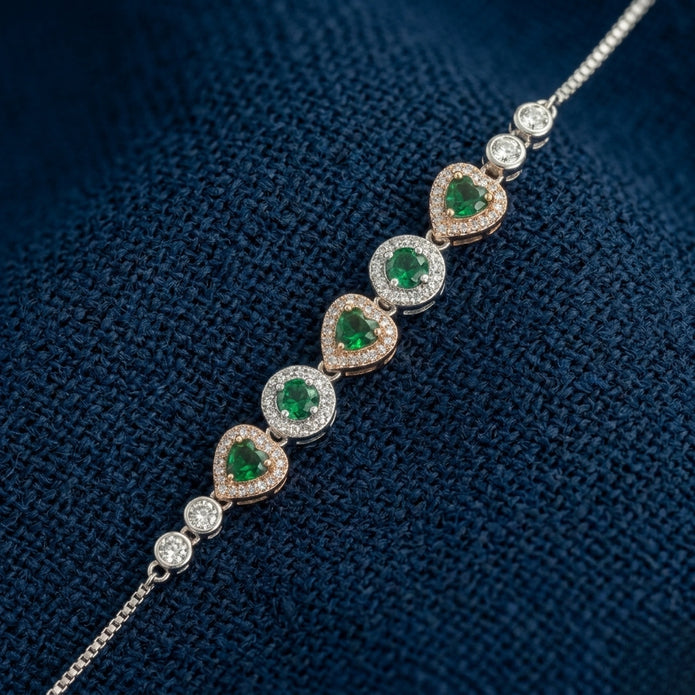 Heart & Round Bolo Bracelet