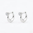 Bezel Huggie Hoops
