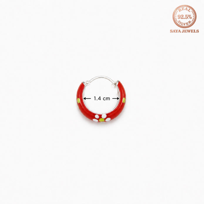 Crimson Bloom Hoops