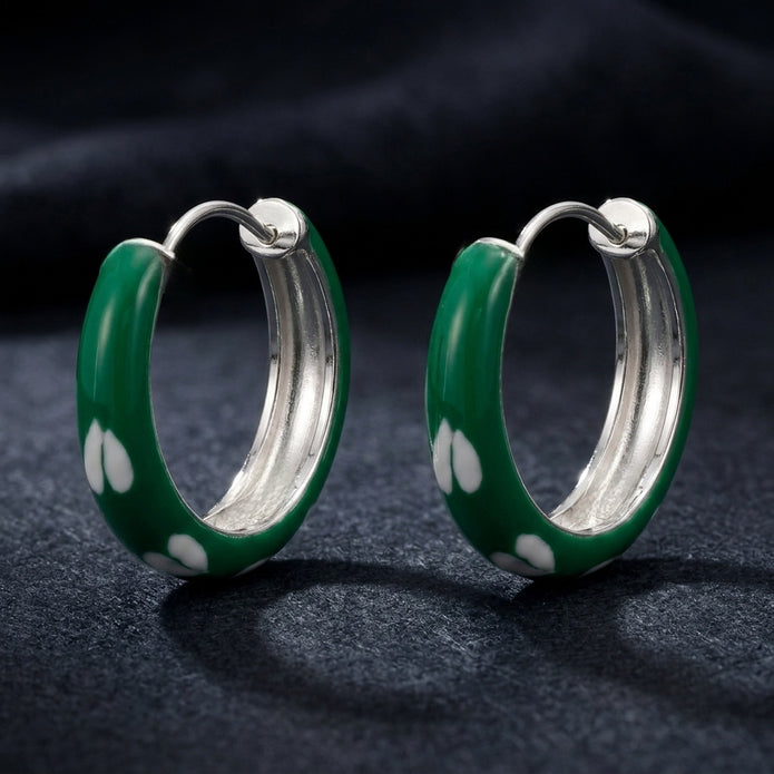 Verdant Petal Hoops