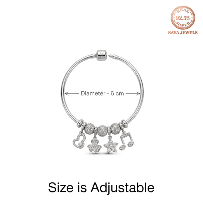 Pave Heart, Star & Note Bracelet