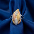 Tricolor Leaf Ring