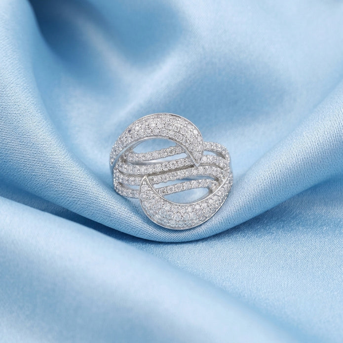 Swirl Crossover Ring