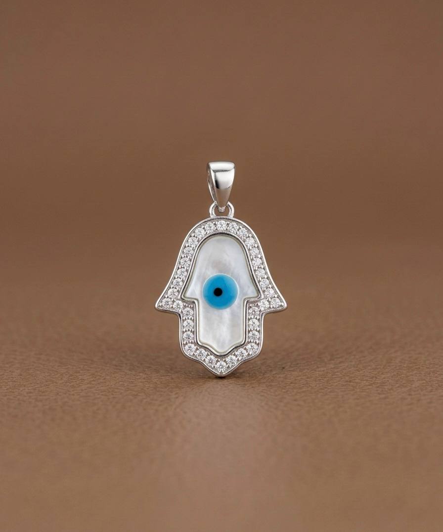 Hamsa Evil Eye Pendant