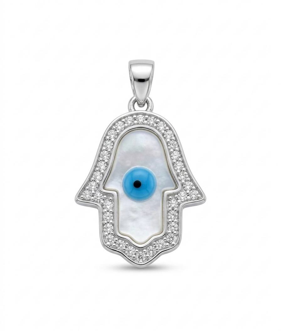 Hamsa Evil Eye Pendant