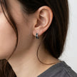 Onyx Hexagonal Hoops