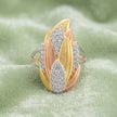 Tricolor Leaf Ring