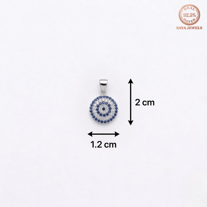 Sparkling Evil Eye Pendant & Studs (Large)