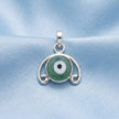 Sage Green Evil Eye Pendant