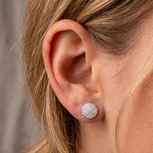 Cluster Round Stud Earrings