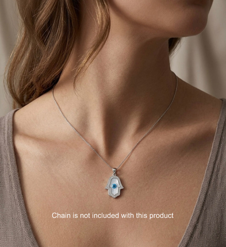 Hamsa Evil Eye Pendant