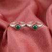 Emerald Twist Toe Ring