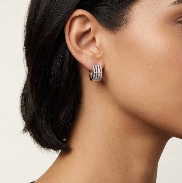 Crystal Layered Hoop
