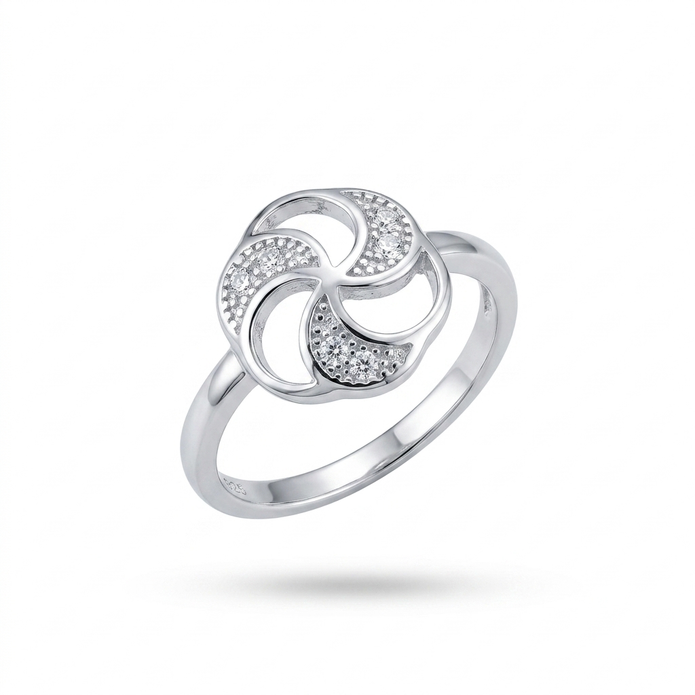 Trinity Swirl Ring