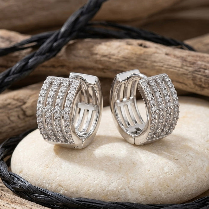Crystal Layered Hoop