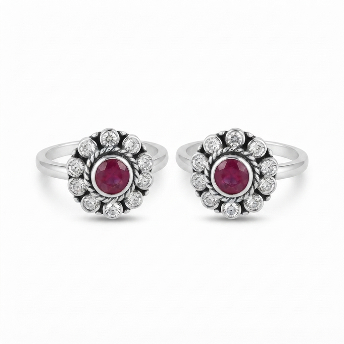 Crystal Bloom Toe Ring