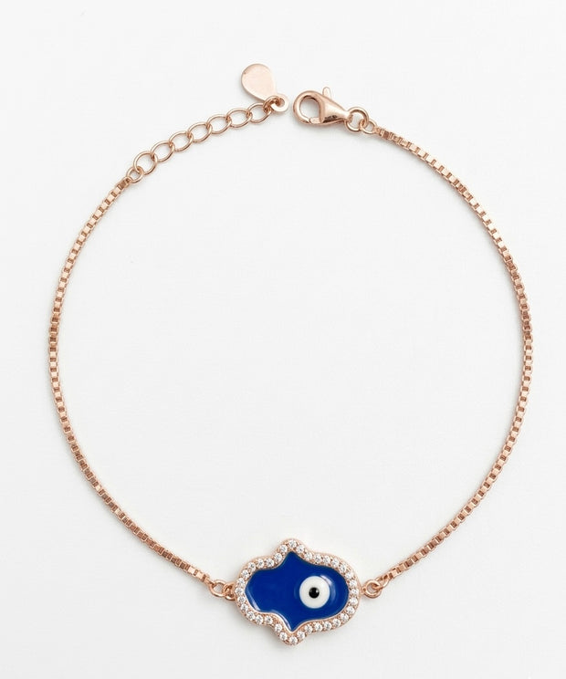 Rose Gold Evil Eye Bracelet