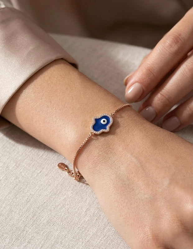 Rose Gold Evil Eye Bracelet