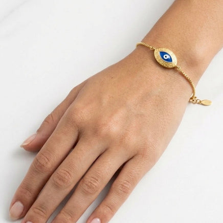 Gold Plated Evil Eye Bracelet