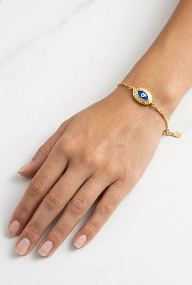 Gold Plated Evil Eye Bracelet