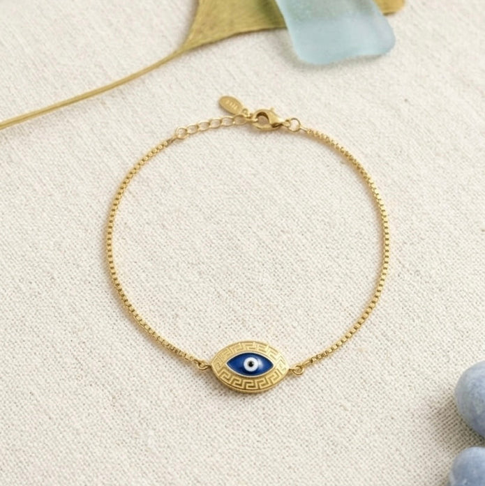 Gold Plated Evil Eye Bracelet