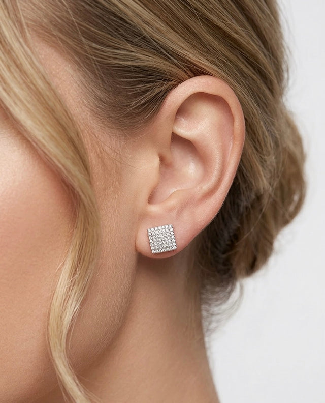 Pave Stud Earrings