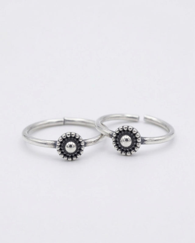 Oxidised Toe Rings
