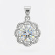 Sterling Round Stone Pendant