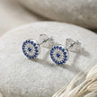 Sparkling Evil Eye Pendant & Studs (Medium)