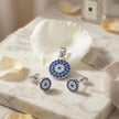 Sparkling Evil Eye Pendant & Studs (Medium)