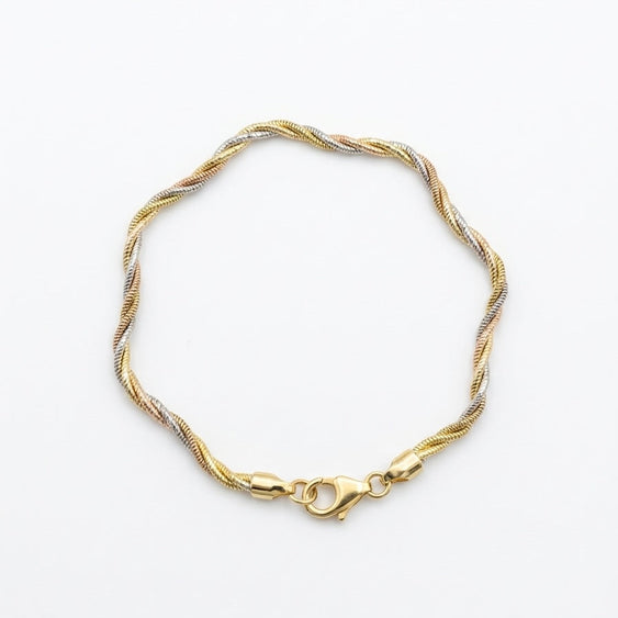 Three Tone Twist Bracelet