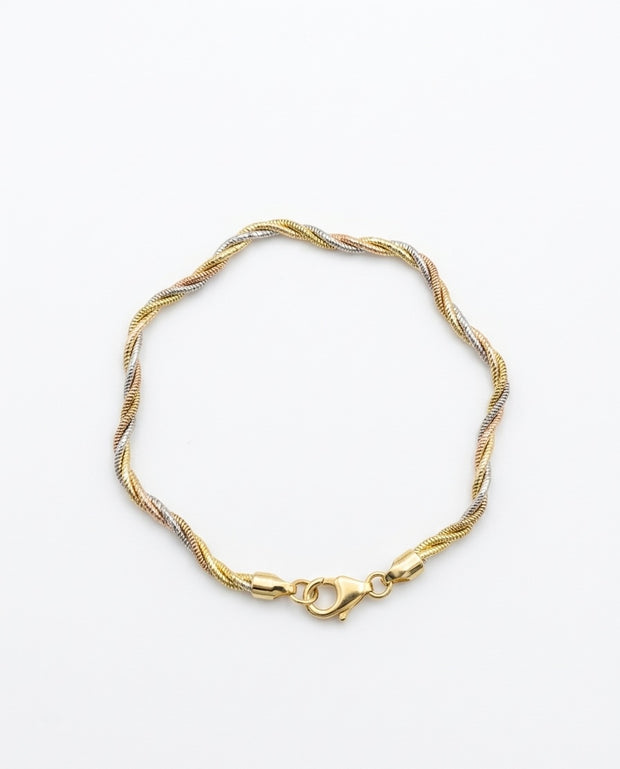 Three Tone Twist Bracelet