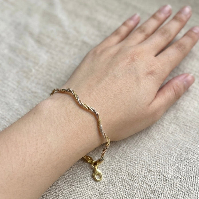 Three Tone Twist Bracelet