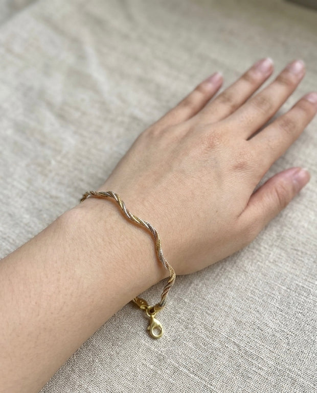 Three Tone Twist Bracelet