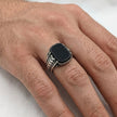 Midnight Onyx Silver Ring