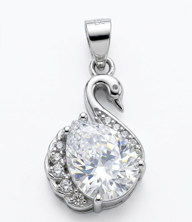 Sterling Swan Pendant